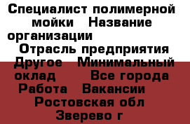 Специалист полимерной мойки › Название организации ­ Fast and Shine › Отрасль предприятия ­ Другое › Минимальный оклад ­ 1 - Все города Работа » Вакансии   . Ростовская обл.,Зверево г.